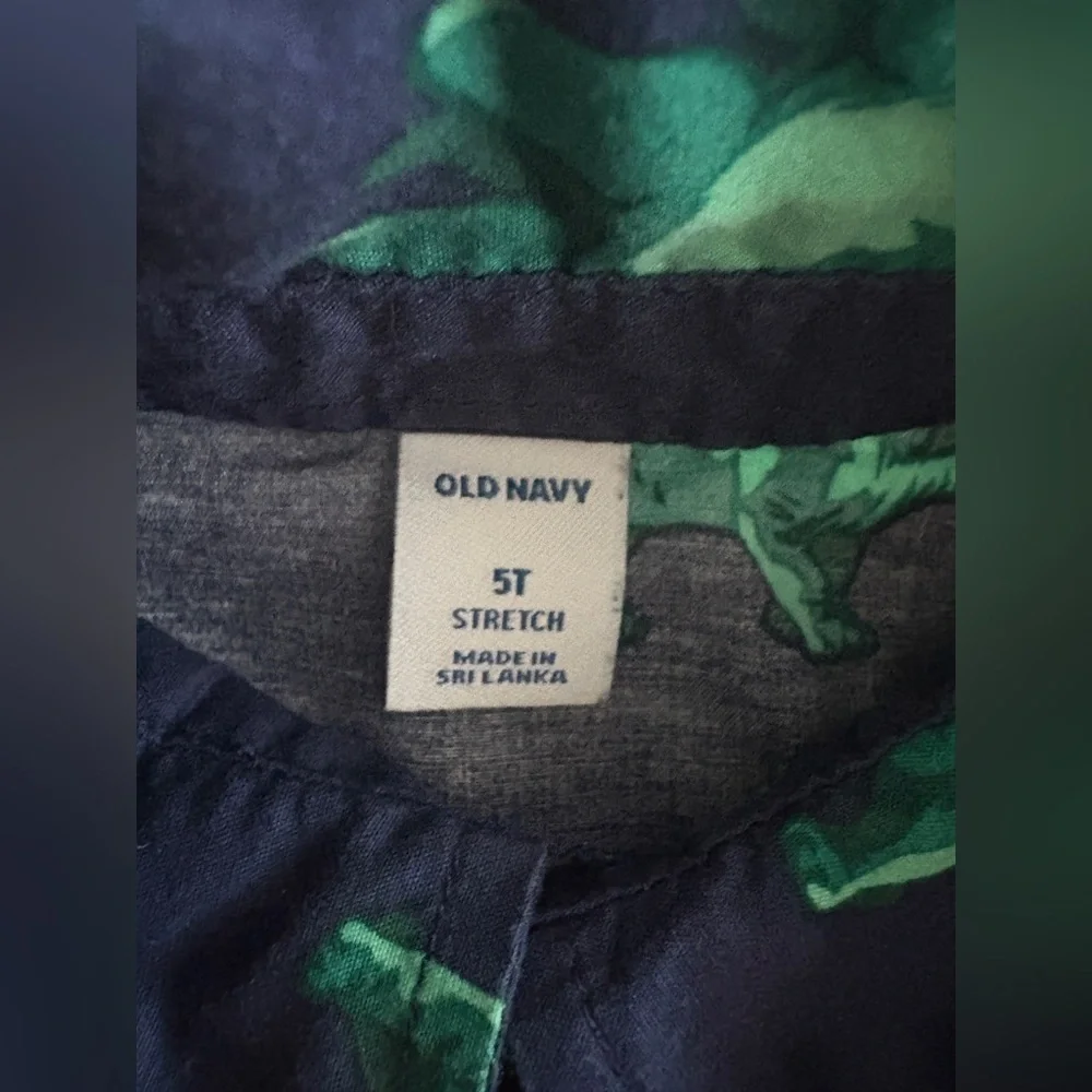 Old Navy Navy Blue Dinosaur Print Kids Shirt